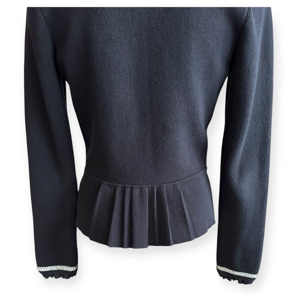 White House Black Market blazer ruffles medium business office Retro cardigan - Picture 6 of 14